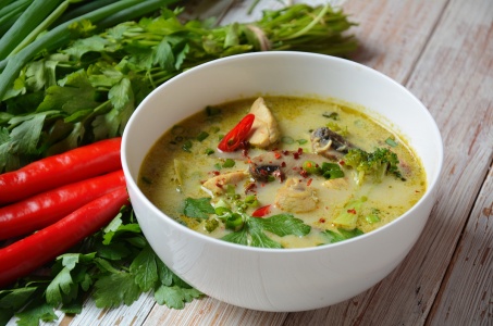 Photo recette Soupe de poulet au curry